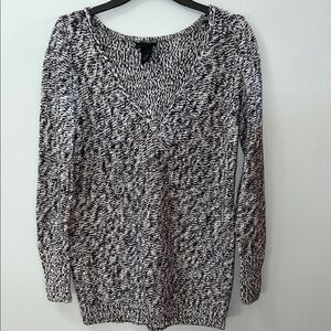 Lane Bryant Black and White V-Neck Sweater